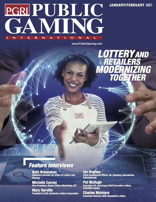 Public Gaming International Magazine cover: January/February 2021