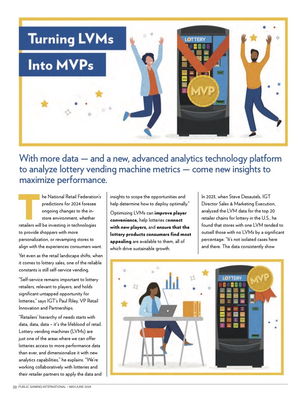 Public Gaming International Magazine article: Turning LVM's Into MVP's