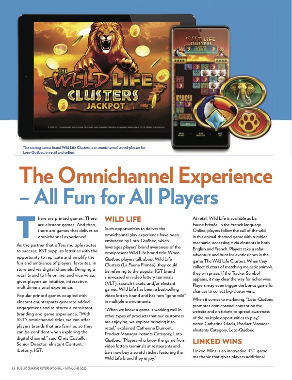 Public Gaming International Magazine article: The Omnichannel Experience – All Fun for All Players