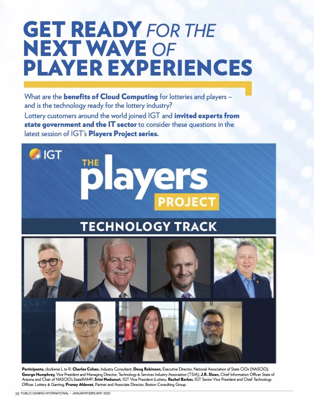 Public Gaming International Magazine article: Get Ready for the Next Wave of Player Experiences