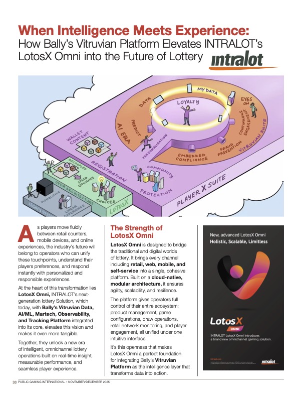 Public Gaming International Magazine article: When Intelligence Meets Experience: