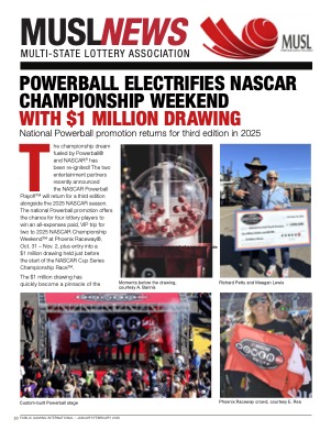 Public Gaming International Magazine interview or guest article: Powerball Electrifies NASCAR Championship Weekend with $1 Million Drawing