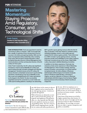 Public Gaming International Magazine interview or guest article: Mastering Momentum: Staying Proactive Amid Regulatory, Consumer, and Technological Shifts