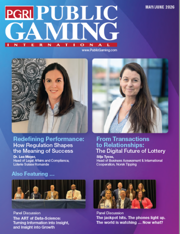Public Gaming International Magazine cover: May/June 2026