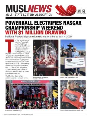 Public Gaming International Magazine interview or guest article: Powerball Electrifies NASCAR Championship Weekend with $1 Million Drawing