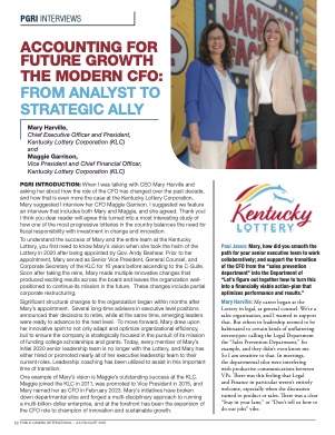 Public Gaming International Magazine interview or guest article: Accounting for Future Growth: From Analyst to Strategic Ally