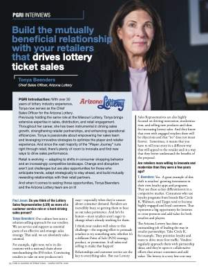 Public Gaming International Magazine interview or guest article: Build the mutually beneficial relationship with your retailers that drives lottery ticket sales