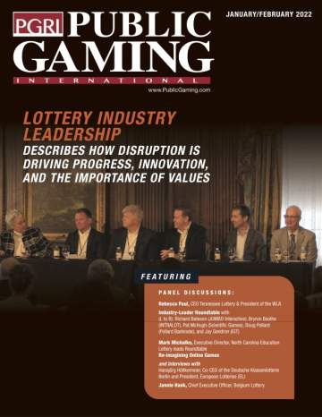 Public Gaming International Magazine cover: January/February 2022